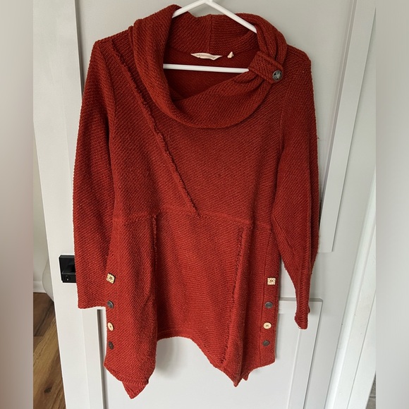 SOFT SURROUNDINGS  burnt orange women’s pullover knit sweater small - Picture 2 of 8